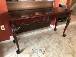 Thomasville Console Table Chippendale Mahogany