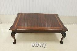 Thomasville Flame Mahogany Top Ball & Claw Coffee Table