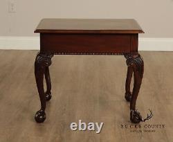 Thomasville Mahogany Collection Chippendale Style Ball And Claw Side Table