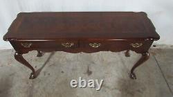 Thomasville Mahogany Console Sofa Table With Drawer Chippendale Claw Feet