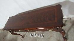 Thomasville Mahogany Console Sofa Table With Drawer Chippendale Claw Feet