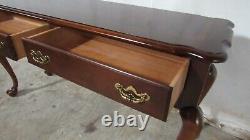 Thomasville Mahogany Console Sofa Table With Drawer Chippendale Claw Feet