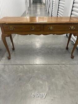 Thomasville Sofa Table Entry Table Furniture Two Drawers Chippendale Vintage