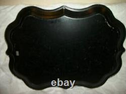 VINTAGE HP TOLE TRAY FRUIT CHIPPENDALE FRENCH FARMHOUSE HUGE TABLE TOP 1940s