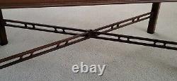 VTG COUNCILL Chippendale Style Mahogany Cherry Coffee Table w. Stretcher Base