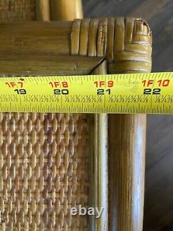 VTG Chippendale Style Bamboo Rattan Nesting Tables Set of 3 EUC Palm Beach