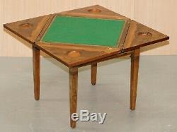Victorian Mahogany Games Envelope Rosewood Table Circa 1880 Unfolds Extends