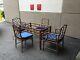 Vintage 4 Chinese Chippendale Chairs With Matching Table