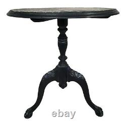Vintage Accent Table Chippendale Louis XV Ball And Claw Feet Victorian Painted