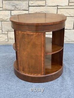 Vintage Baker Furniture Mahogany Drum Book Case End Table 24