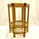 Vintage Bamboo Rattan Dining Table Pedestal Base Mcguire Style