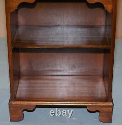 Vintage Bevan Funnell Flamed Mahogany Side Table Cabinet Bookcase Single Drawer