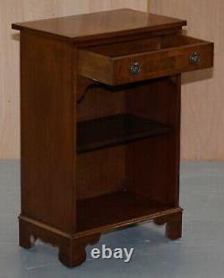 Vintage Bevan Funnell Flamed Mahogany Side Table Cabinet Bookcase Single Drawer