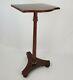 Vintage Bombay Pedestal Accent Hall Table Library Stand Neo-classic Chippendale