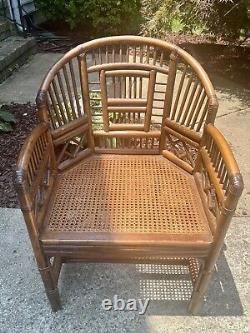 Vintage Brighton Pavilion Pavilion Chinese Chippendale Bamboo Table & 4 Chairs