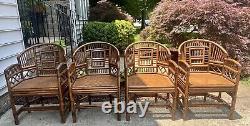 Vintage Brighton Pavilion Pavilion Chinese Chippendale Bamboo Table & 4 Chairs