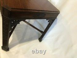 Vintage Carved Chippendale Occasional End Tea Table Great Character