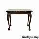 Vintage Carved Mahogany Chippendale Style Ball And Claw Marble Top Console Table