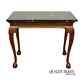 Vintage Carved Mahogany Chippendale Style Ball And Claw Marble Top Console Table