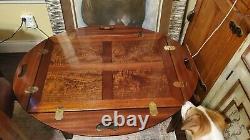 Vintage Century Mahogany Chippendale Style Butler's Tray Coffee Table mint cond