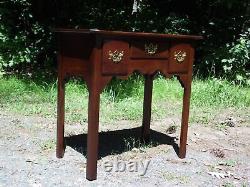 Vintage Cherry Chippendale Style Petite Console Hall Table Lowboy Dressing Chest