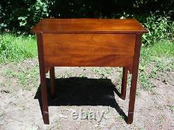 Vintage Cherry Chippendale Style Petite Console Hall Table Lowboy Dressing Chest