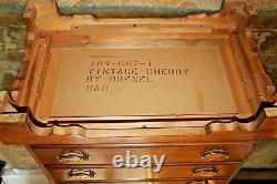 Vintage Cherry Drexel Silver Chest, Nightstand End Table model 184 667 1