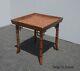 Vintage Chinese Chippendale Faux Bamboo End Table W Scalloped Edge Side Table