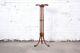 Vintage Chippendale Carved Mahogany Faux Bamboo Pedestal Plant Stand