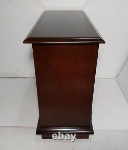 Vintage Chippendale Cherry Mahogany Side Table w Drawer Brass Handles Solid Wood
