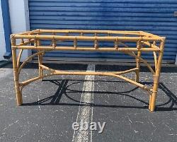 Vintage Chippendale Coastal Italian Bamboo Dining Table