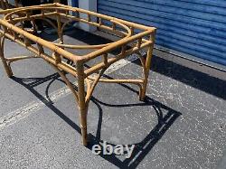 Vintage Chippendale Coastal Italian Bamboo Dining Table