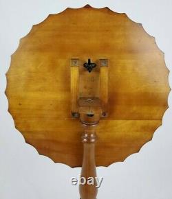 Vintage Chippendale Mahogany Tilt Top Accent Table Piecrust Edge Antique