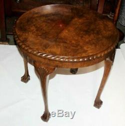 Vintage Chippendale Style Carved Coffee Table with Ball and Claw Feet 5362