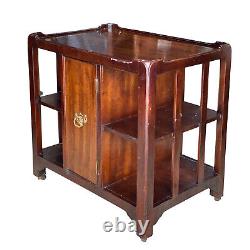 Vintage Chippendale Style Cherry TV Cart Side Table