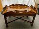 Vintage Chippendale Style Inlaid Mahogany Butler's Coffee Table High Quality