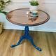 Vintage Chippendale Style Mahogany Pie Crust Table With Glass Top