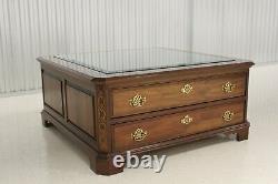 Vintage Chippendale Style Solid Cherry Display Coffee Table