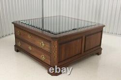 Vintage Chippendale Style Solid Cherry Display Coffee Table