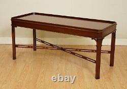 Vintage Chippendale Style Solid Mahogany Coffee Table Early 20th Century