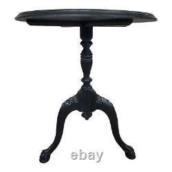Vintage Chippendale Style Table Louis XV Ball Claw Feet Victorian Painted