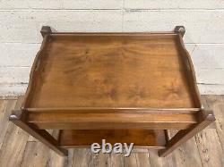 Vintage Chippendale Style Tray Top Nightstand Bedside Table Side Table Tea Table