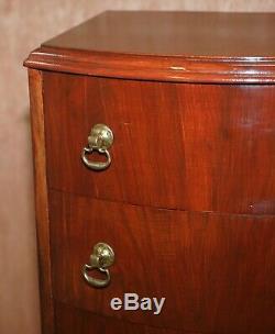 Vintage Circa 1960's Small Tallboy Chest Of Five Drawers Great Side Lamp Tabl