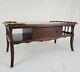 Vintage Coffee Table Flame Mahogany Fretwork Chippendale With Pass Thru Drawer