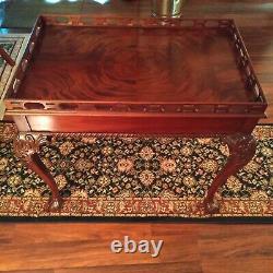 Vintage Councill craftsmen Ball & Claw Chippendale Mohogany Tea Table