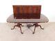 Vintage Drexel Ball & Claw Chippendale Flame Mahogany Dining Table W 3 Leaves