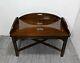 Vintage Drexel Mahogany Wood Butler Tray Coffee Table Drop Leaf Chippendale