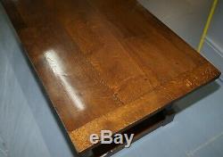 Vintage English Oak Refectory Dining Table 183cm X 77.5cm X73.5cm Seats Upto 8