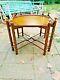 Vintage Faux Bamboo Chinese Chippendale Style Occasional Table