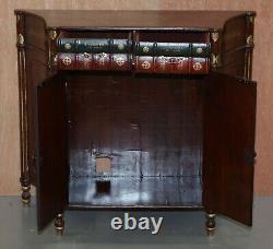 Vintage Faux Book Library Sideboard With Twin Drawers Lovely Decorative Piece